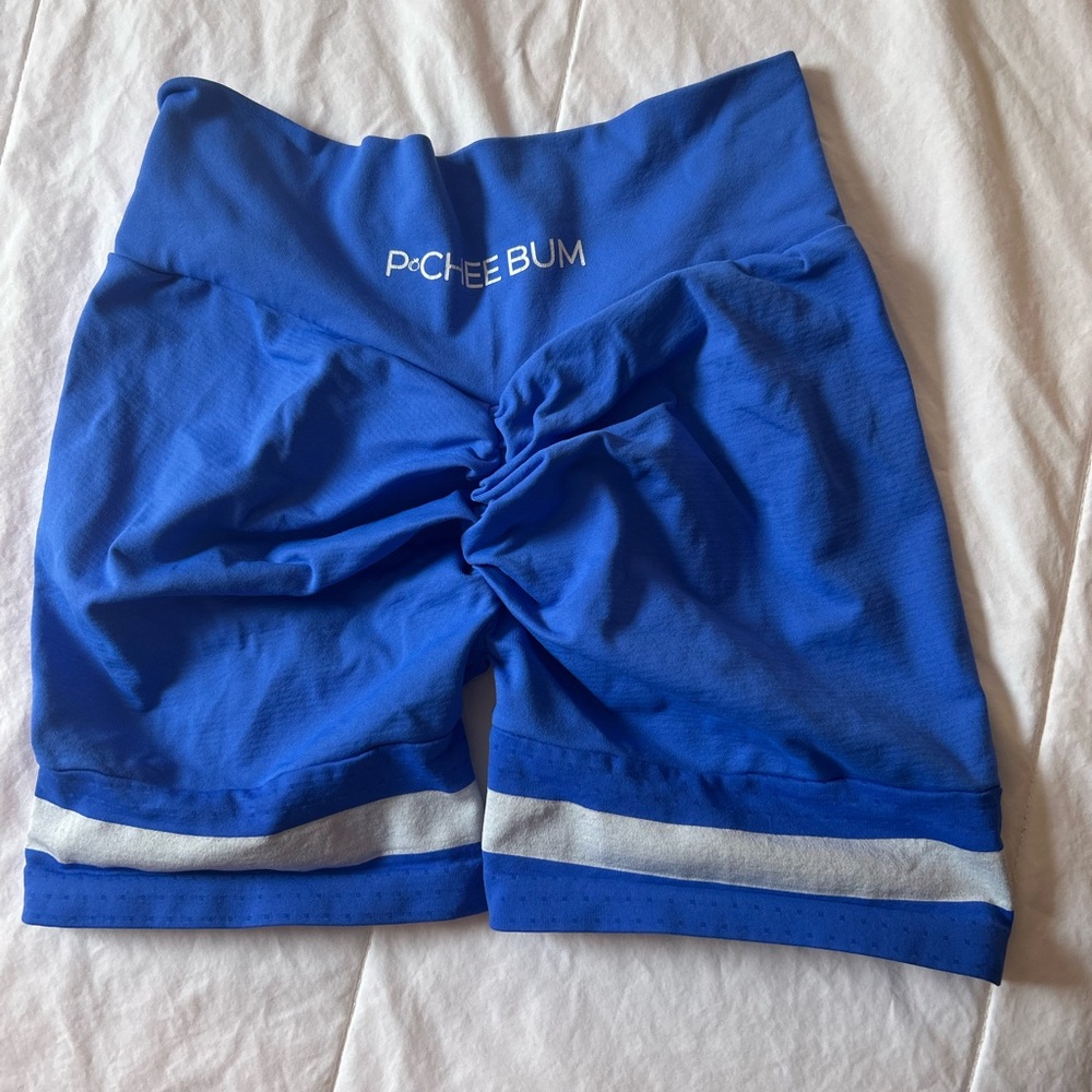 Pcheebum ScrunchButt  Blue Shorts High Waisted size M